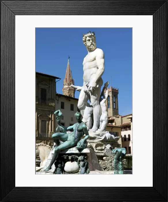 Framed Print : The Neptune (Biancone) statue, Piazza della Signoria, Florence (Firenze) Framed Print : The Neptune (Biancone) statue, Piazza della Signoria, Florence (Firenze)