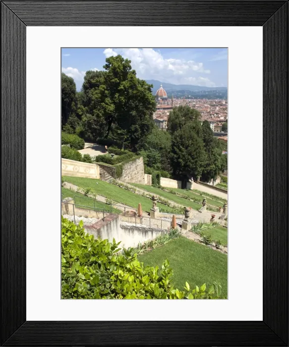 Framed Print : View out over Florence from the Bardini Garden, The Bardini Garden, Florence (Firenze) Framed Print : View out over Florence from the Bardini Garden, The Bardini Garden, Florence (Firenze)