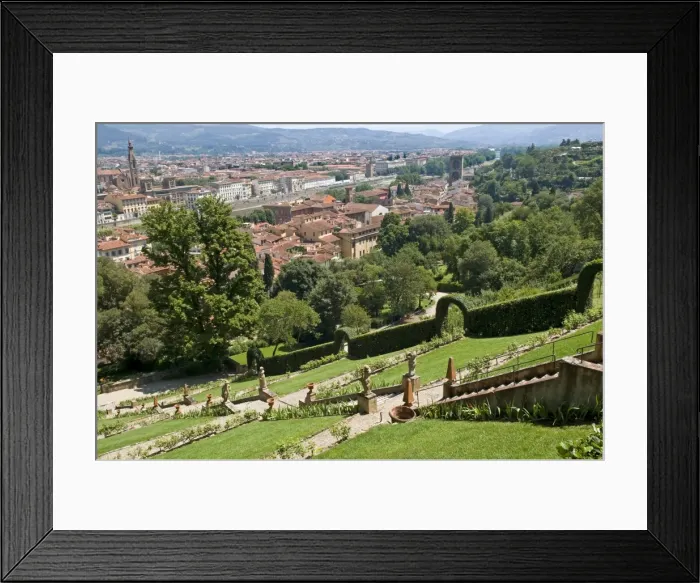 Framed Print : Panoramic view over River Arno and Florence from the Bardini Gardens, Florence (Firenze) Framed Print : Panoramic view over River Arno and Florence from the Bardini Gardens, Florence (Firenze)