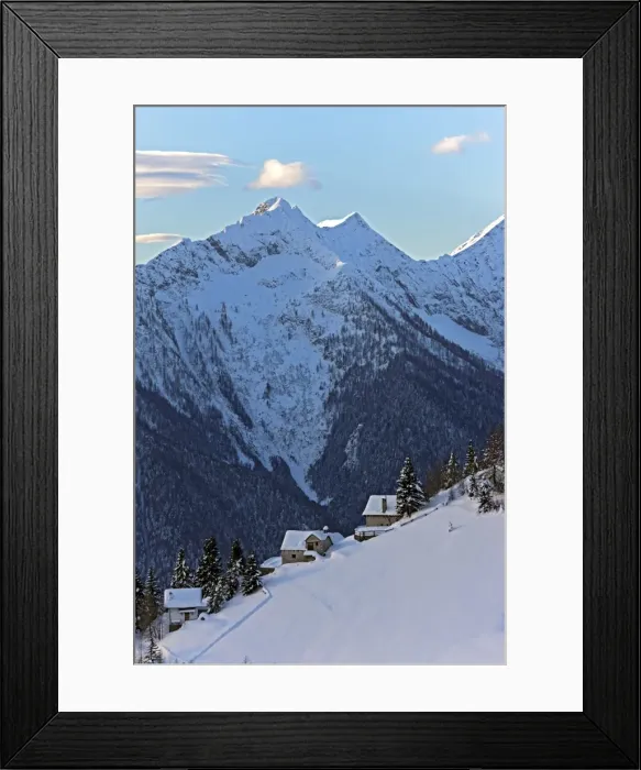 Framed Print : Alps in winter, Piedmont region, Italy, Europe Framed Print : Alps in winter, Piedmont region, Italy, Europe