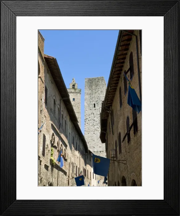 Framed Print : Center of San Gimignano, UNESCO World Heritage Site, San Gimignano, Tuscany Framed Print : Center of San Gimignano, UNESCO World Heritage Site, San Gimignano, Tuscany