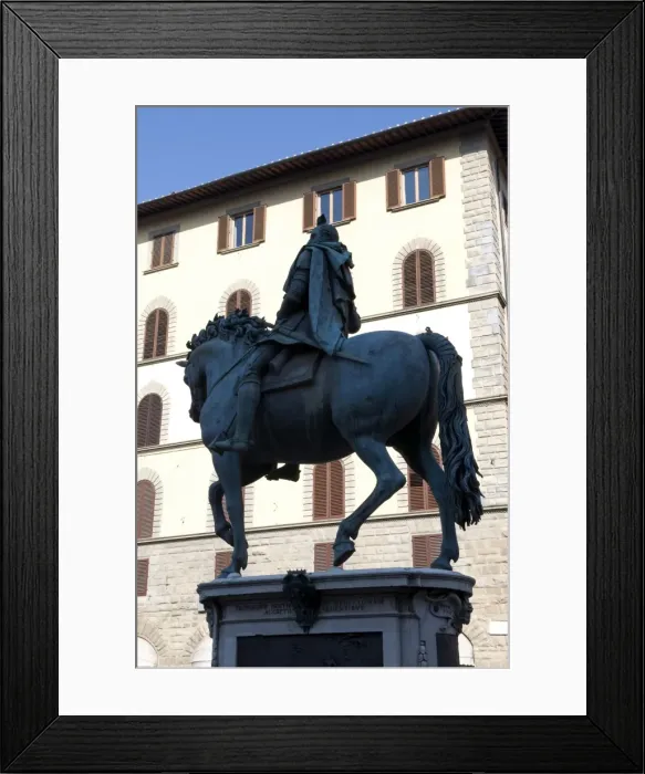 Framed Print : Statue of Cosimo I de Medici, Piazza della Signoria, Florence (Firenze)