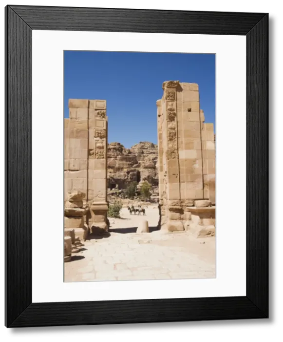 Framed Print : Temenos Gateway, Petra, UNESCO World Heritage Site, Jordan, Middle East