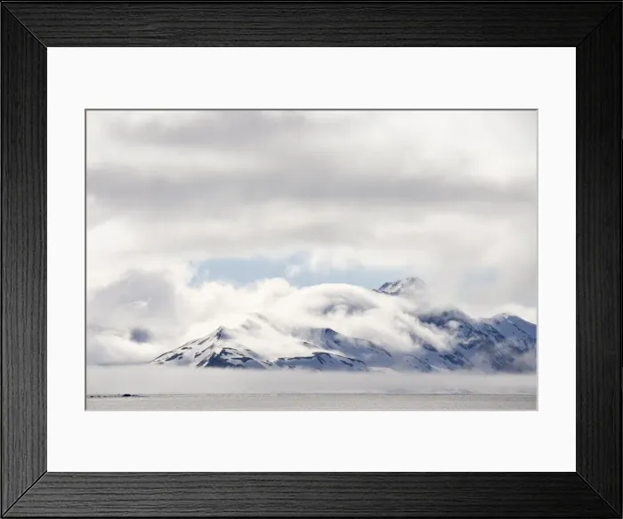 Framed Print : Cloud-covered mountains near Hornsund, Svalbard Islands, Arctic, Norway, Europe Framed Print : Cloud-covered mountains near Hornsund, Svalbard Islands, Arctic, Norway, Europe