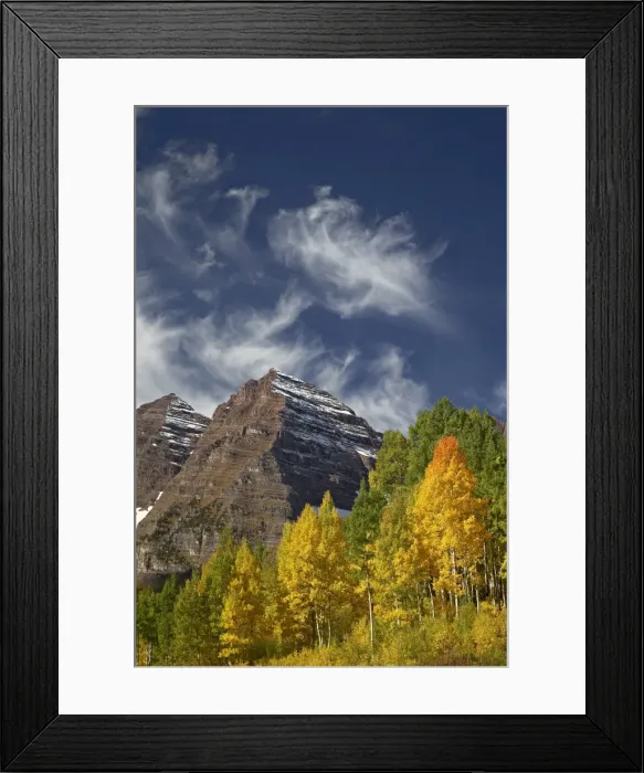 Framed Print : Maroon Bells with fall color, White River National Forest, Colorado, United States of America Framed Print : Maroon Bells with fall color, White River National Forest, Colorado, United States of America