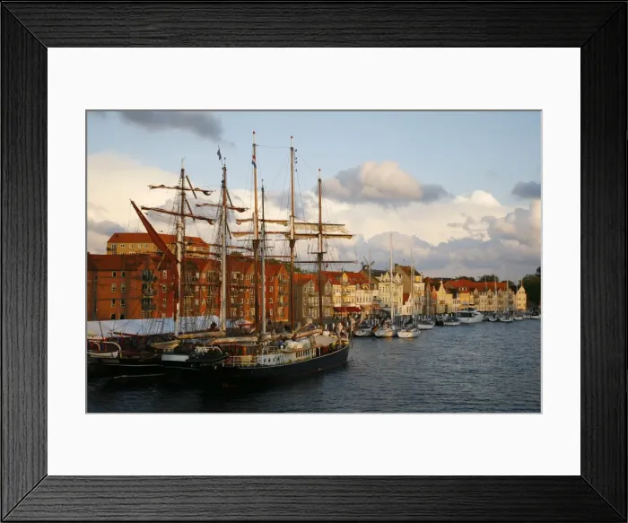Framed Print : The port of Sonderborg, Jutland, Denmark, Scandinavia, Europe