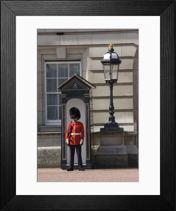 Framed Print : Sentry duty at Buckingham Palace, London, England, United Kingdom, Europe