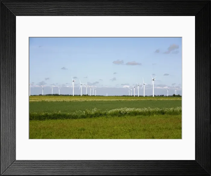 Framed Print : Wind turbines in South Jutland, Denmark, Scandinavia, Europe