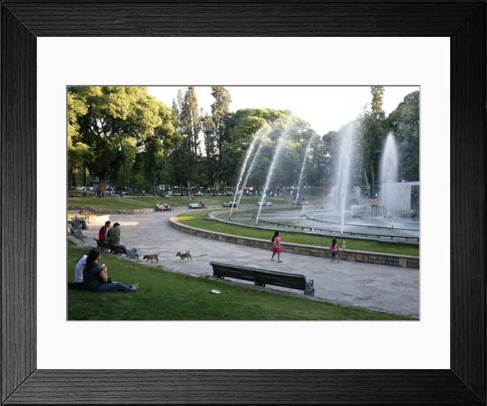 Framed Print : Plaza Independencia, the main city square, Mendoza, Argentina, South America