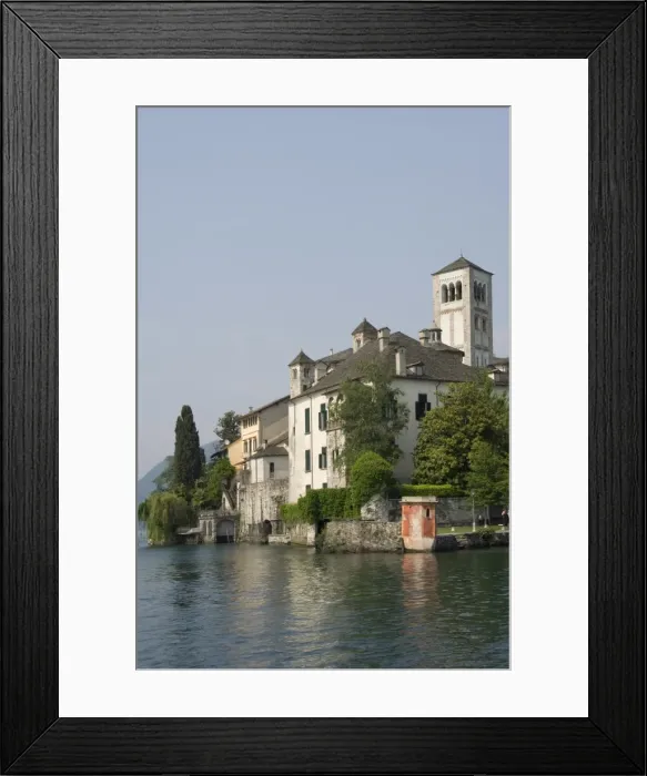 Framed Print : Isola di San Giulio, Lake Orta, Italy, Europe Framed Print : Isola di San Giulio, Lake Orta, Italy, Europe