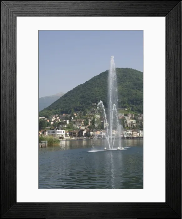 Framed Print : Lake Lugano at Ponte Tresa on the border of Italy and Switzerland, Europe Framed Print : Lake Lugano at Ponte Tresa on the border of Italy and Switzerland, Europe
