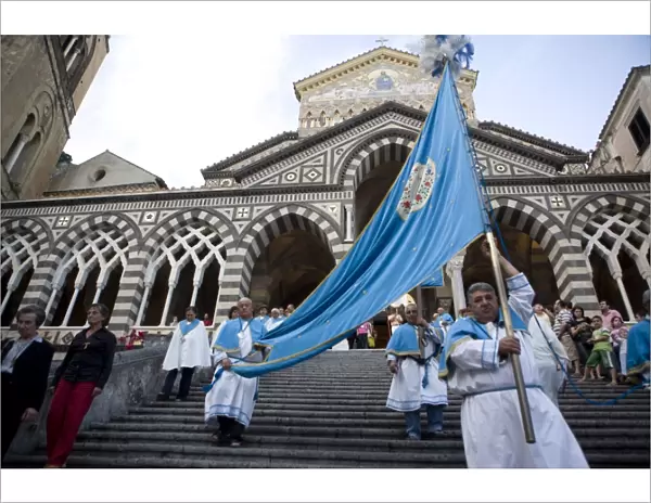 The procession of St. Antony, Amalfi, Campania, Italy, Europe