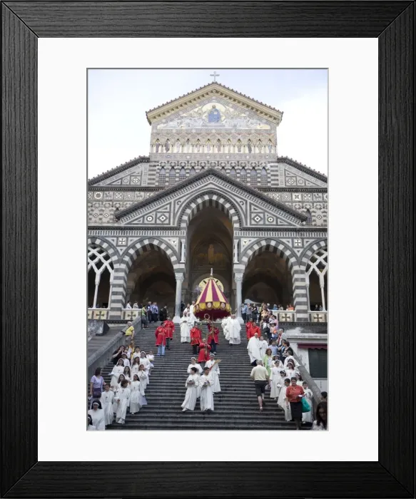 Framed Print : The procession of St. Antony, Amalfi, Campania, Italy, Europe