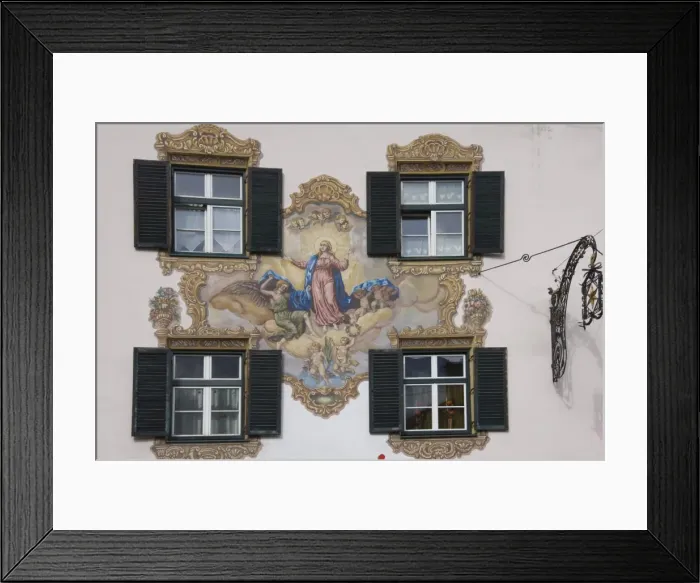 Framed Print : Wall mural in Matrei d Brenner, Austria, Europe Framed Print : Wall mural in Matrei d Brenner, Austria, Europe