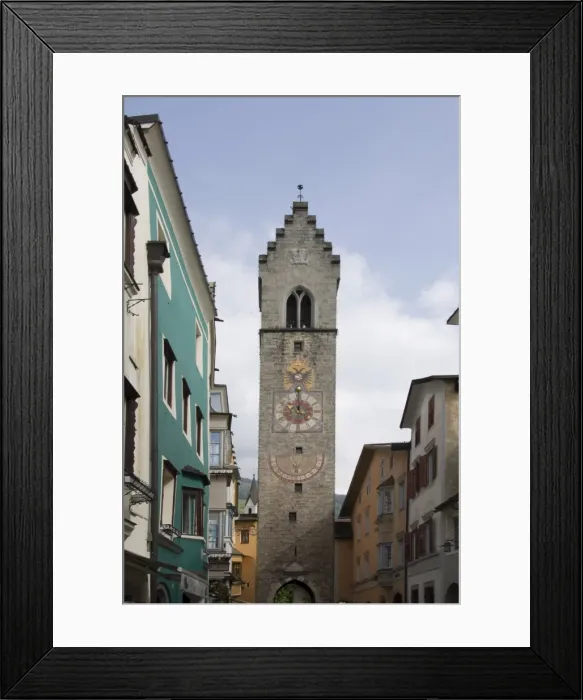 Framed Print : The Gate Tower with clock, old town, Vipiteno, on the Brenner road, Italy, Europe Framed Print : The Gate Tower with clock, old town, Vipiteno, on the Brenner road, Italy, Europe