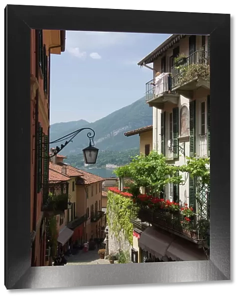 A street in Bellagio, Lake Como, Lombardy, Italy, Europe