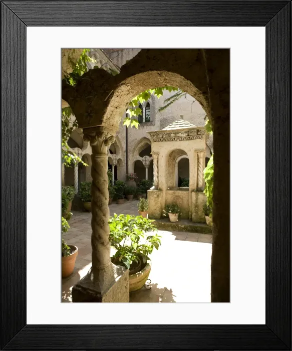 Framed Print : Cloister at Villa Cimbrone, Ravello, Campania, Italy, Europe Framed Print : Cloister at Villa Cimbrone, Ravello, Campania, Italy, Europe