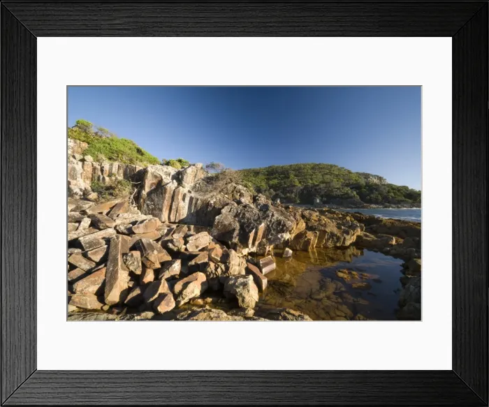 Framed Print : Mimosa rocks and rock pool in natural bay composed of volcanic Rhyolite rock Framed Print : Mimosa rocks and rock pool in natural bay composed of volcanic Rhyolite rock