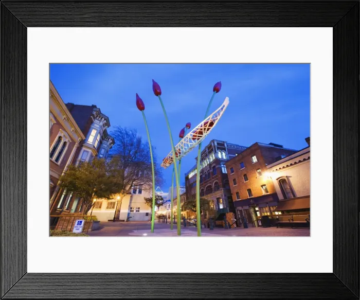 Framed Print : A flower installation in Bastion Square, Victoria, Vancouver Island, British Columbia Framed Print : A flower installation in Bastion Square, Victoria, Vancouver Island, British Columbia