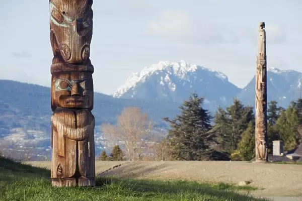 Totem pole at the Museum of Anthropolgy, UBC campus (University of British Columbia)