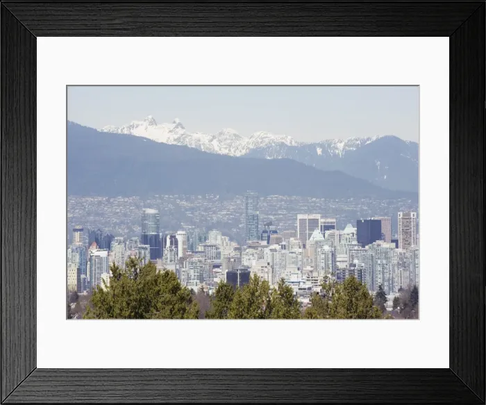 Framed Print : City skyline and mountains, Vancouver, British Columbia, Canada, North America Framed Print : City skyline and mountains, Vancouver, British Columbia, Canada, North America