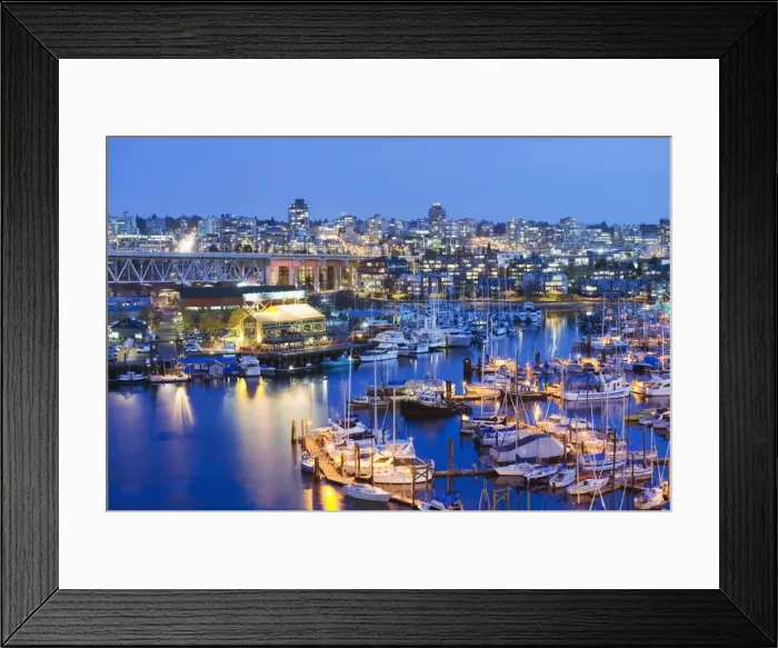 Framed Print : Boats moored at Granville Island, False Creek Harbour, Vancouver, British Columbia Framed Print : Boats moored at Granville Island, False Creek Harbour, Vancouver, British Columbia