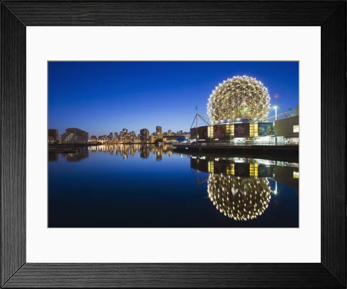 Framed Print : Telus Science World, on False Creek, Vancouver, British Columbia, Canada, North America Framed Print : Telus Science World, on False Creek, Vancouver, British Columbia, Canada, North America