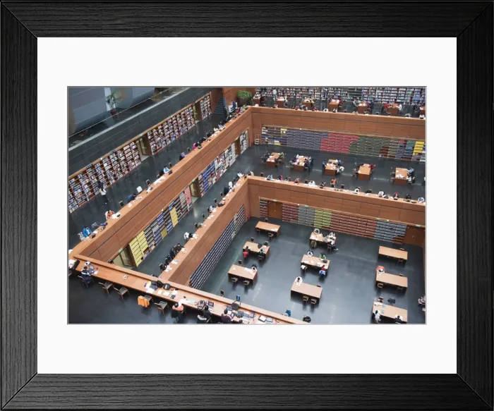 Framed Print : The main reading room at The National Library, Beijing, China, Asia Framed Print : The main reading room at The National Library, Beijing, China, Asia