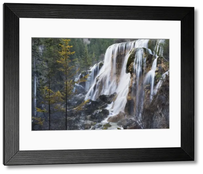 Framed Print : Waterfall, Jiuzhaigou National Park, UNESCO World Heritage Site, Sichuan Province Framed Print : Waterfall, Jiuzhaigou National Park, UNESCO World Heritage Site, Sichuan Province