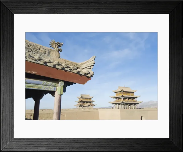 Framed Print : Ming dynasty Jiayuguan Fort dating from 1372 in the Hexi Corridor, Gansu Province Framed Print : Ming dynasty Jiayuguan Fort dating from 1372 in the Hexi Corridor, Gansu Province