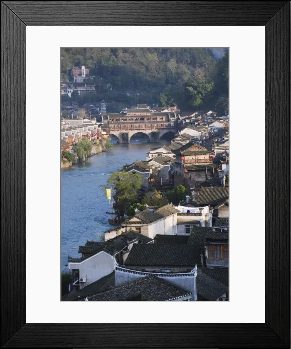 Framed Print : Riverside old town of Fenghuang, Hunan Province, China, Asia Framed Print : Riverside old town of Fenghuang, Hunan Province, China, Asia