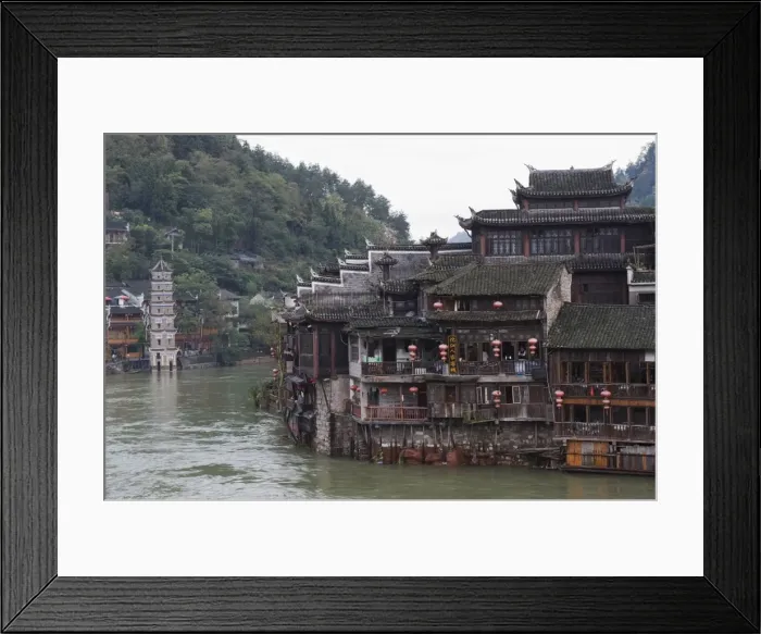 Framed Print : Riverside, old town of Fenghuang, Hunan Province, China, Asia Framed Print : Riverside, old town of Fenghuang, Hunan Province, China, Asia