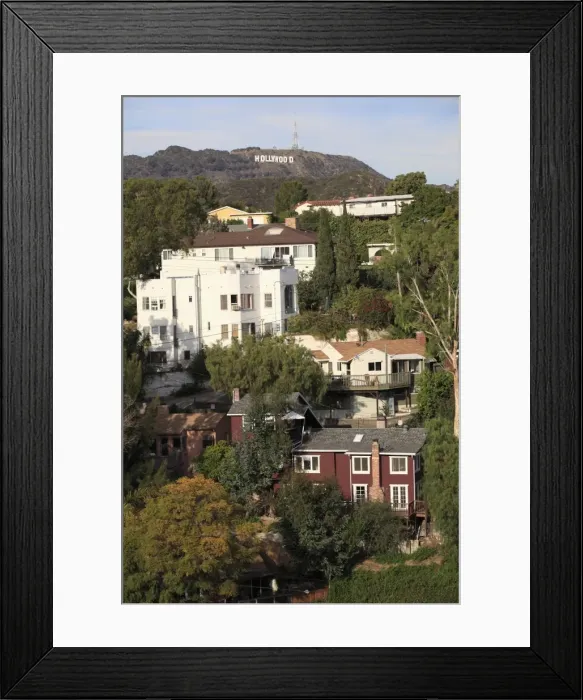 Framed Print : Hollywood Hills, Los Angeles, California, United States of America, North America Framed Print : Hollywood Hills, Los Angeles, California, United States of America, North America