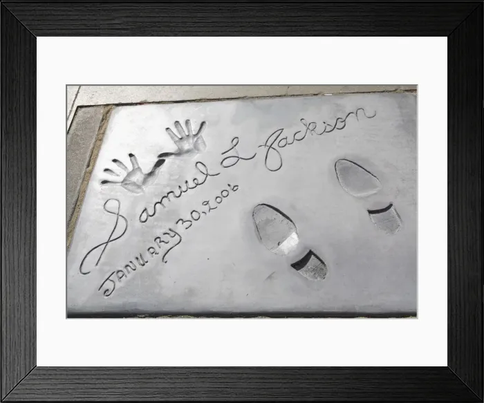 Framed Print : Samuel Jackson, Hand and Foot Prints, Chinese Mann movie Theatre, Hollywood Boulevard Framed Print : Samuel Jackson, Hand and Foot Prints, Chinese Mann movie Theatre, Hollywood Boulevard