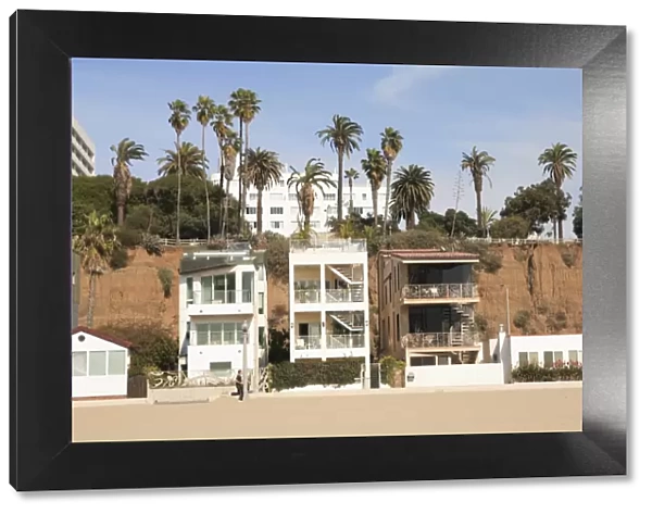 Beach houses, Santa Monica, Promenade, Los Angeles, California, USA