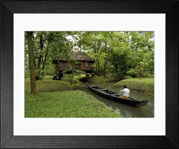 Framed Print : Property of K. T. D. C. in Kumarakom, Kerala, India, Asia Framed Print : Property of K. T. D. C. in Kumarakom, Kerala, India, Asia