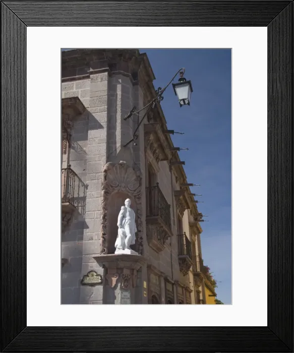 Framed Print : Exterior of the Museo Historico de San Miguel de Allende and statue of revolutionary hero Ignacio Allende, San Miguel de Allende, Guanajuato, Mexico Framed Print : Exterior of the Museo Historico de San Miguel de Allende and statue of revolutionary hero Ignacio Allende, San Miguel de Allende, Guanajuato, Mexico