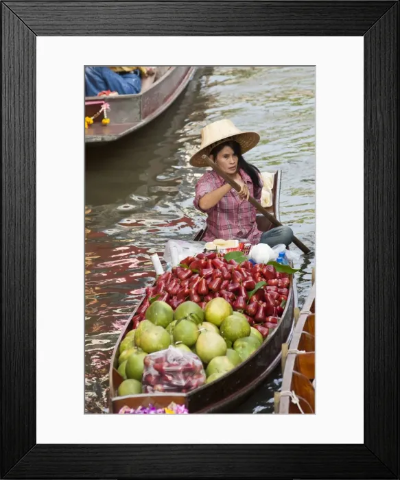 Framed Print : Damnoen Saduak Floating Market, Thailand, Southeast Asia, Asia Framed Print : Damnoen Saduak Floating Market, Thailand, Southeast Asia, Asia