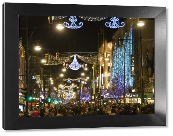 Christmas lights in Oxford Street, London, England, United Kingdom, Europe