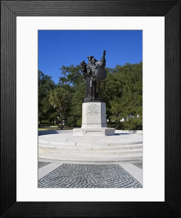 Framed Print : Sumter Monument in The Battery, White Point Gardens, Charleston, South Carolina Framed Print : Sumter Monument in The Battery, White Point Gardens, Charleston, South Carolina