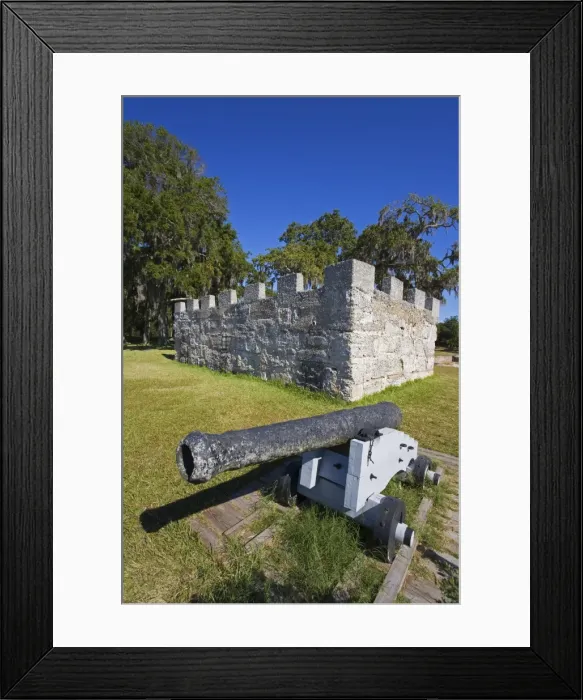 Framed Print : Fort Fredrica National Monument, St. Simons Island, Georgia, United States of America