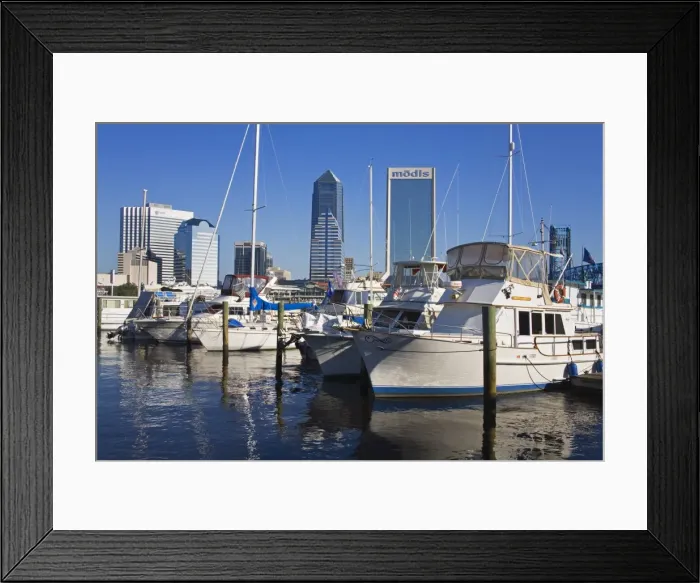 Framed Print : Boat Marina, Jacksonville, Florida, United States of America, North America Framed Print : Boat Marina, Jacksonville, Florida, United States of America, North America