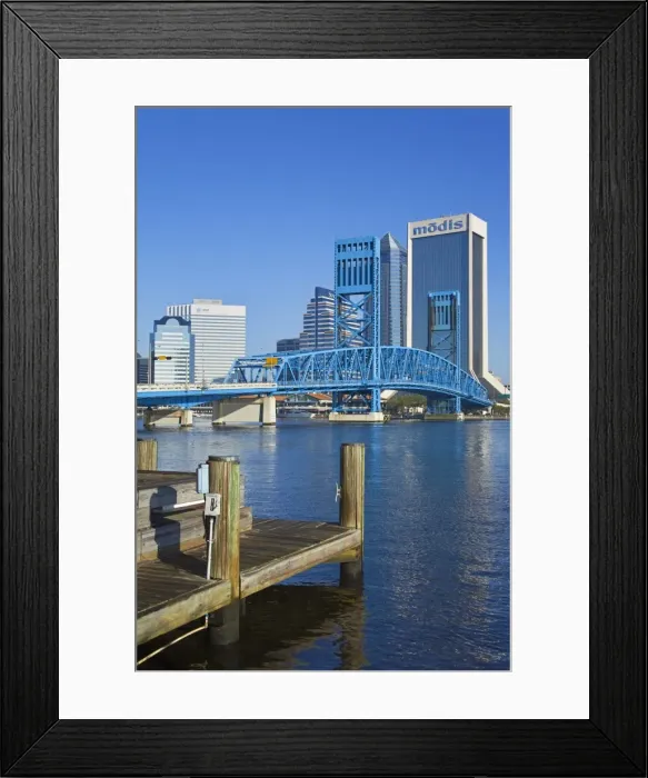 Framed Print : Main Street Bridge and skyline, Jacksonville, Florida, United States of America Framed Print : Main Street Bridge and skyline, Jacksonville, Florida, United States of America