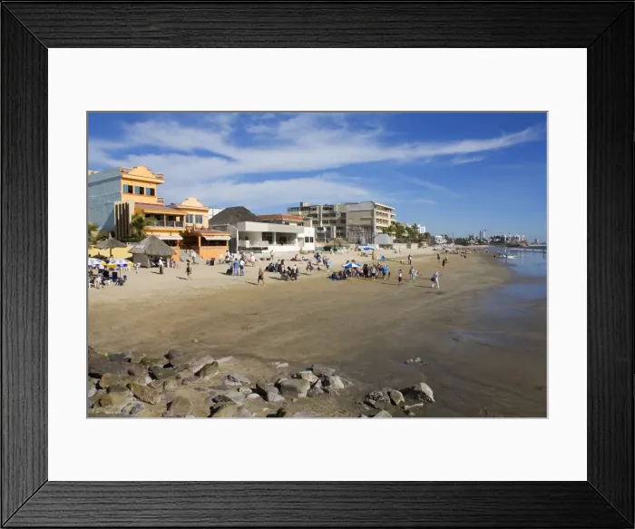 Framed Print : Gaviotas Beach at the Golden Zone, Mazatlan, Sinaloa State, Mexico, North America Framed Print : Gaviotas Beach at the Golden Zone, Mazatlan, Sinaloa State, Mexico, North America