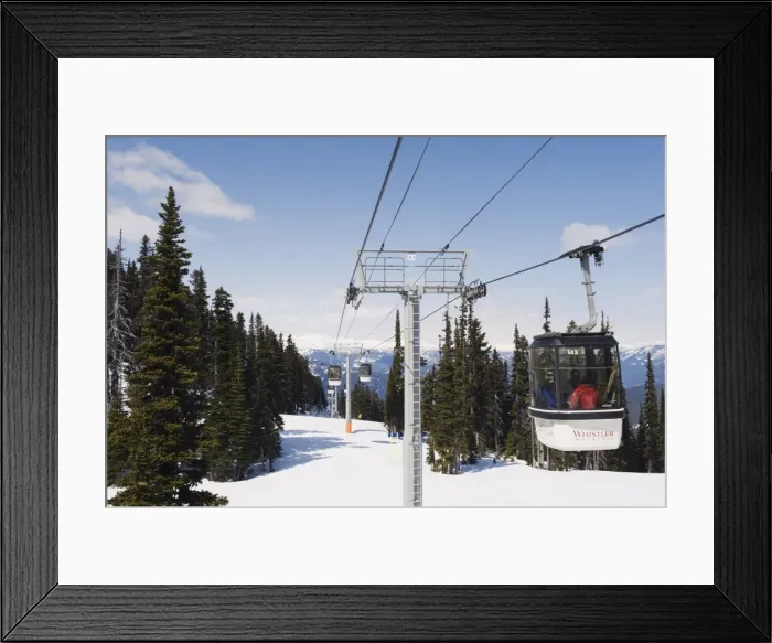 Framed Print : Cable car in Whistler mountain resort, venue of the 2010 Winter Olympic Games Framed Print : Cable car in Whistler mountain resort, venue of the 2010 Winter Olympic Games