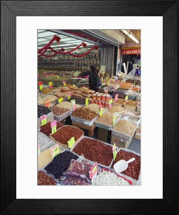 Framed Print : A dried food shop in Chinatown, Vancouver, British Columbia, Canada, North America Framed Print : A dried food shop in Chinatown, Vancouver, British Columbia, Canada, North America