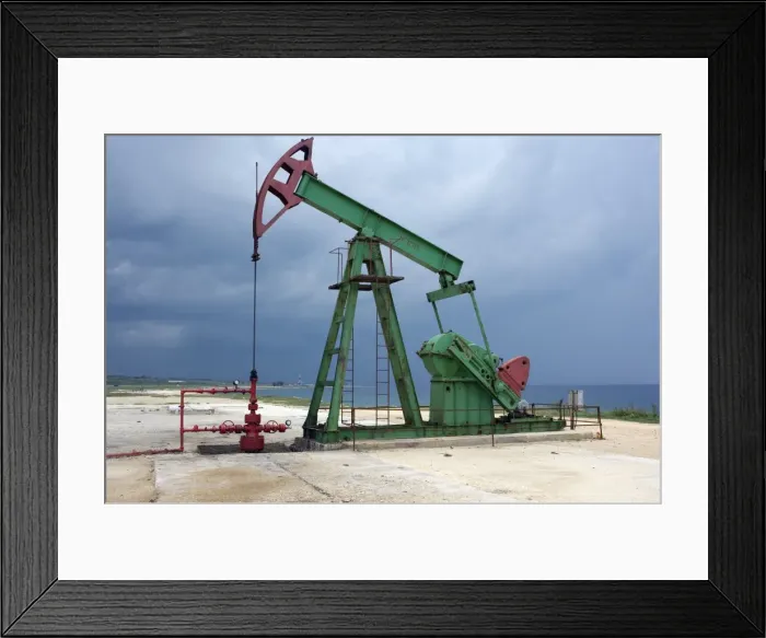 Framed Print : An on-shore oil pump along the coast east of Havana, Cuba, West Indies, Central America Framed Print : An on-shore oil pump along the coast east of Havana, Cuba, West Indies, Central America