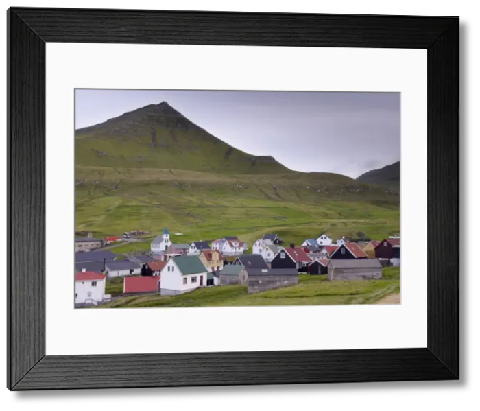 Framed Print : Gjogv, picturesque village in the north of Eysturoy, Faroe Islands (Faroes) Framed Print : Gjogv, picturesque village in the north of Eysturoy, Faroe Islands (Faroes)