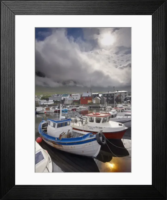 Framed Print : Small fishing harbour at Leirvik, Eysturoy, Faroe Islands (Faroes), Denmark, Europe Framed Print : Small fishing harbour at Leirvik, Eysturoy, Faroe Islands (Faroes), Denmark, Europe