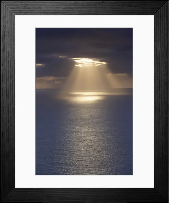 Framed Print : Sunrays over the ocean, west coast of Sandoy, Faroe Islands (Faroes), Denmark, Europe Framed Print : Sunrays over the ocean, west coast of Sandoy, Faroe Islands (Faroes), Denmark, Europe